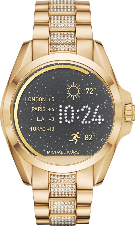 smartwatch goud michael kors|michael kors bradshaw smartwatch gold.